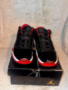 Jordan Bred 11 Black Red White Retro Low Sneakers